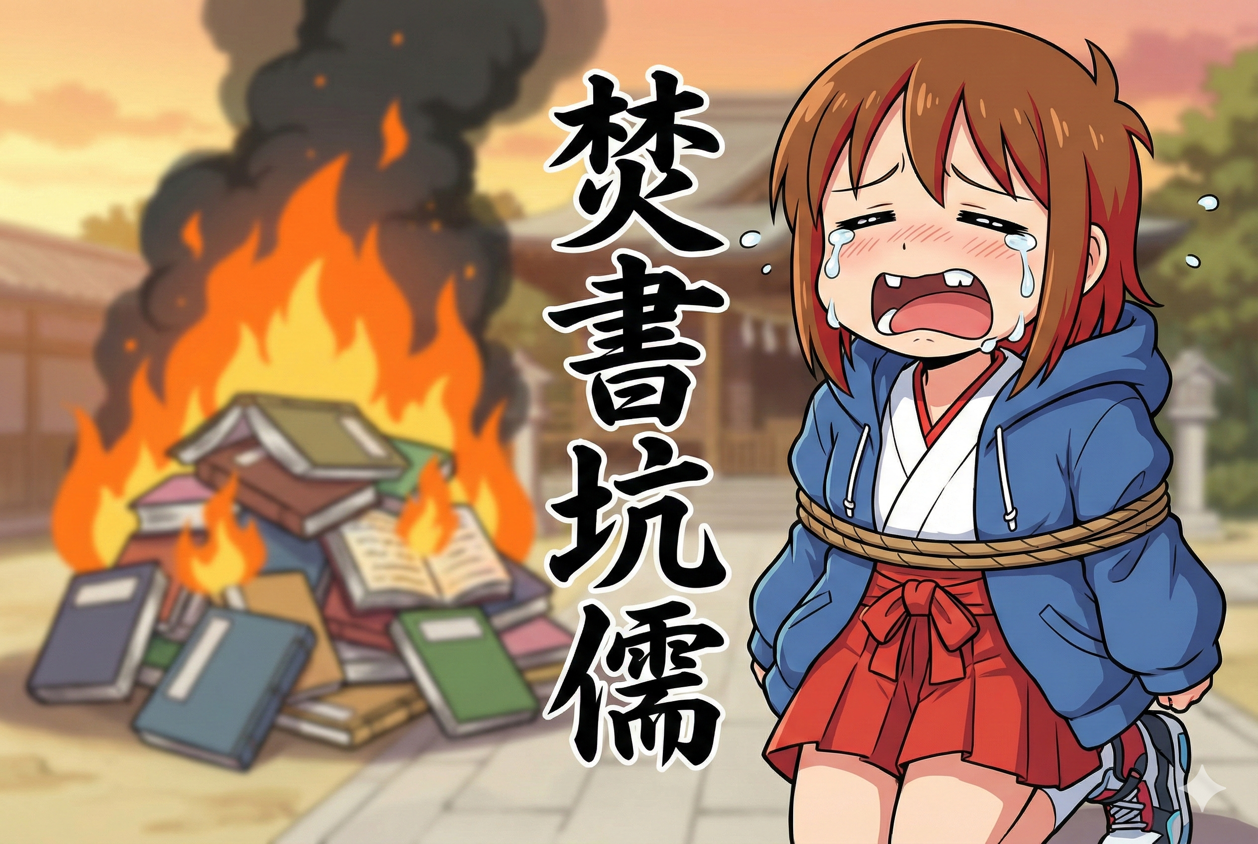 【漢検準一級】SNS炎上よりヤバい！？焚書坑儒で知る「言論弾圧」の歴史がエグすぎ！